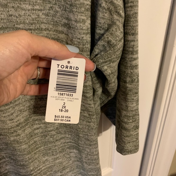 Relaxed Fit Super Soft Plush V-Neck Lace Yoke Dolman Top size 2 - Picture 5 of 8